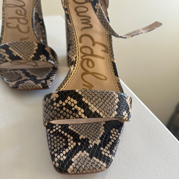 Sam Edelman Daniella Snakeskin block heel size 10 - Picture 7 of 9